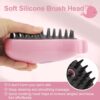 Cat Steam Brush, 3 in 1 Cat Steamy Brush, Silicone Massage Grooming Brush, Pet Hair Self Cleaning Brush Comb for Cats Dogs(Blue/Pink Whale) - Image 5