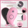 Cat Steam Brush, 3 in 1 Cat Steamy Brush, Silicone Massage Grooming Brush, Pet Hair Self Cleaning Brush Comb for Cats Dogs(Blue/Pink Whale) - Image 3