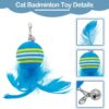 PET SHOW 5 Pack 1.4" Cat Feather Toys Balls with Bell Soft EVA Foam Colorful Rainbow Toy Balls Interactive Kitten Cats Pets Indoor Outdoor Play Activity Chase Training - Image 6