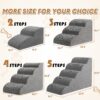 Dog Stairs Ramp for Beds Couches,Extra Wide Pet Steps with Durable Non-Slip Waterproof Fabric Cover, Dog Slope Stairs Friendly, 3-Tiers - Image 6