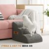 Dog Stairs Ramp for Beds Couches,Extra Wide Pet Steps with Durable Non-Slip Waterproof Fabric Cover, Dog Slope Stairs Friendly, 3-Tiers - Image 2